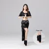 Stage Wear Belly Dance Pratique Vêtements Femme 2023 Sexy Grande Taille Paillettes Oriental Mesh Jupe Top Pour Femmes Bellydancing Outfit