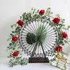 Decoratieve bloemen kunstmatige eucalyptus rattan geld blad simulatie roze wijnstok bruiloft zaal huis huis kerstfeest planten