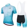 2022 Light Blue Summer Pro Cycling Jersey Set Breathable Team Racing Sport Bicycle kits Mens Short Bike Clothings M36242M