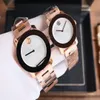 مصممة فاخرة للسيدات شاهد زوجين من نفس حركة الكوارتز 316L الدقة الصلب K1 Crystal Glass Letter Watches