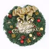 Christmas Decorations Red Wreath for Front Door Gold Window Wall 2024 Garland Ornament Guirnalda Navidad 231121