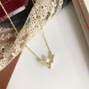 Chains LAMOON 925 Sterling Silver Angle Wing Pearls Necklace Trendy Designer Fine Jewelry For Women 14k Gold Plated LMNI077