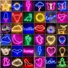 LED Neon Night Light Art Sign Wall Room Home Party Bar Cabaret Decorazione di nozze Regalo di Natale Apparecchi appesi a parete Carta da parati I272i