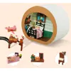 Doll House Accessories DIY Wooden Miniature Building Kit Doll Houses with Furniture Light Bear Rabbit Casa Dollhouse Handmade Toys for Girls Xmas Gifts 230422