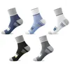 Chaussettes pour hommes 5 paires coton printemps rayé décontracté anti-odeur antibactérien affaires sport de haute qualité