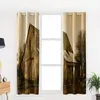 Curtain House Retro Sepia Granary Curtains For Bedroom Living Room Luxury European