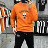 T-shirt da uomo in peluche pullover a maniche lunghe T-shirt con fondo camicia stampata maglione con diamanti caldi Abbigliamento con cappuccio nuovi stili alla moda