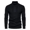 Herrtröjor män Turtlenecks tröjor Knitwear Pullovers Solid Color Långärmad randig tröja Male Casual Daily Multicolor Sweaters S-XXL 231122