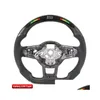 Volant de voiture en fibre de carbone pour Volkgen Golf 7 Mk7 Gti Gtd Gli Gt Gte R Line Scirocco Tiguan Led Performance Drop Delivery Mobil Dhsy6