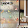 Outra decoração de casa jardim colorf Bird Window Film Static Privacy bloqueando vidro de calor para adesivos adesivos Drop Drop 2021 F4DPI DHBSR