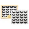 Falska ögonfransar 10pairs 3d mink fransar ögon fransar falsk ögonfransförlängning bushy set wispy makeup levererar verktyg skönhet