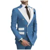 Men's Suits Costume Homme Mans For Wedding 2 Pieces Groom Tuxedos Man Wear Business Prom Dresses Custom Made Blazer Jacket Pants