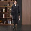 Real Fur Coat Sheep Shearing Fur Lamb Fur Coats Winter Coat Women Wool Jacket Hooded Tops PU Lining Long Korean Tops ZT254 T191118