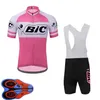 BIC Team Bike Cycling Jersey BIB Shorts 2021 Summer Szybkie suche męskie MTB Rowerowe zestawy wyścigowe na zewnątrz S195L