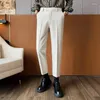 Pantalons pour hommes 2023 Printemps et automne Loisirs Business Advanced Design Feel No Iron Light Mature Taille élastique Drop Petits pieds Costume
