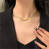 Chaînes Anenjery L316 Collier de chaîne tressée en acier inoxydable pour femmes Niche Simple Cavicle Bijoux Accessoire En Gros