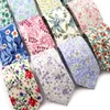 Bow Ties Men's Casual Chic Floral Neck Tie Cotton Beautiful Elegant Wedding Party Suit Collar Flower Necktie Gravata Accessories Gift