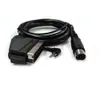 Vernikkeld voor SEGA Genesis 1pal voor NEO GEO 3.5mm plug dual channel scart rgb av-kabel 1.8 meter