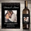 Articoli per feste 20 pezzi adesivi personalizzati per bottiglie di vino personalizza Po matrimonio fidanzamento stampa etichette decorative testo immagine