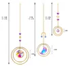 Садовые украшения H D Set 3 Crystal Vishing Sun Moon Rainbow Window Catcher Care Ornament Подвеска Home Decor 230422