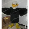 Desempenho preto águia trajes da mascote dos desenhos animados carnaval hallowen palco desempenho unisex fantasia jogos roupa de férias ao ar livre publicidade outfit terno