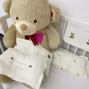 Oreillers Dessin animé ours bébé oreiller pour né trucs enfants literie Anti rouleau oreillers de couchage coussin cou tête respirant infantile oreiller 230422