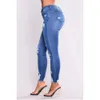 Jeans pour femmes Fermeture à glissière invisible Entrejambe ouverte Femmes Ripped Boyfriend Slim Fit Effiloché Denim extensible en plein air Sexe en gros marque