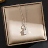 Collier de luxe pendentif classique avec lettres de Couple, collier de styliste en acier allié de haute qualité, bijoux à la mode