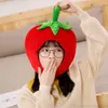 Bérets Adulte Enfants Belle Forme De Tomate En Peluche Chapeau Drôle Fruits Jouets En Peluche Couvre-chef Chaud Earflap Cap Performance Cosplay Party My31 21