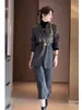 Платье из двух предметов 2023, осенне-зимний женский костюм, куртка и юбка, легкий зрелый стиль, высококачественный тонкий офисный женский блейзер из двух предметов