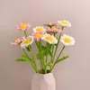 Decorative Flowers 10Pcs Handmade Daisy Bouquet Crochet Chamomile Yarn Hook Flower Simulation Gift For Girlfriend