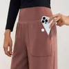 lu lu pant align厚いワイドレッグパンツ女性スポーツヨガレモンタイツフィットネスハイウエストスウェットパンツランニングルーズトレーニングカジュアルズボン