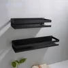 Estantes de baño Estante de baño Estante de ducha de acero inoxidable Estante de esquina Estante de ducha de baño cuadrado Estante organizador de almacenamiento negro/níquel 230422