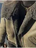 Kurtki damskie futrowe futro obroża zintegrowana zagęszcza kurtka dla kobiet podwójna kieszonkowa ciepła płaszcz jesień zima moda lady ulica warta 231122