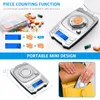 Measuring Tools 0001g Precision Electronic Scales 100g50g USB Charging Digital Weighing Jewelry Scale Portable Lab Weight Milligram Scale 230422