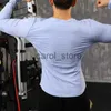 Men's T-Shirts Autumn Sports fitness long sleeve men leisure T-Shirt outdoor exercise fast dry tight muscle training T-shirt fitness clothes J231121