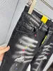 Masna marka uliczna Męskie dżinsy Modne drukowanie farby spray