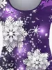 Kvinnors tvådelade byxor Rosegal 3D-tryckt julmatchning Set Snowflake Snowman Print T-shirt och Leggings Outfit 2023 anlände