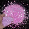 Acrylpulver, Flüssigkeiten, 500 g, Muschel-Chamäleon-Nagelglitzer, 0,2 1, 2,5 mm, holografische Nagelschönheit, Pailletten, Paillette-Mix, sechseckige Maniküre-Flocken, Scheiben 231121