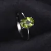 Bröllopsringar juvelrypalace oval grön äkta peridot 925 sterling silver ringar för kvinnor mode ädelsten smycken solitaire engagemang band 231121