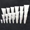 Empty Refillable White Plastic Cosmetic Tube Lip Balm Containers Hand Cream Cleanser Sunscreen Trial Packing Squeezed Upside Down Bottl Rjfx