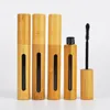 Storage Bottles 5/10pcs Black Empty Mascara Tube Wooden 5ML Bamboo Eyelash Brush Vial Liquid Bottle Sample Cosmetic Container Refillable