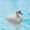 Dekoracje ogrodowe Realistyczne wabik Ozdoba polowania odstraszające Swan Swan Sculpture Outdoor Dekoracja połowowa biała pływająca posąg 298x