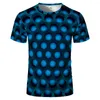 Men's T-skjortor 3D Bump Color T-shirt Tryck Street Style Stylish stor storlek K100-4XL