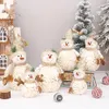 Décorations de Noël 60/50/26 cm grande taille poupées de noël décoration courte peluche impression père noël bonhomme de neige poupée pour ornements d'arbre de noël figurine 231121