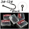 1000pcs 10box 10 Sizes 3#-12# Black Ise Hook High Carbon Steel Barbed Fishing Hooks Fishhooks Pesca Tackle BL 51223d