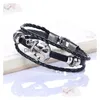 Charm Bracelets Genuine Leather Anchor Bracelets For Men Mtilayer Braided Fashion Vintage Punk Rock Women Alloy Beads Bangles Hands Ma Dhgpy