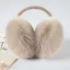 Ear Muffs 1 bit Womens Winter Earmuffs Fluffy Plush Solid Color Cute Warm Moft Comfort Common essential för värme Konservering 231122