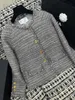 Women's Jackets designer Designer 23 Autumn/winter New French Celebrity Style Elegant Temperament Grey Tweed Gold Button Short Coat GEIH V16H