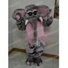 Desempenho rosa elefante mascote trajes de alta qualidade personagem dos desenhos animados terno terno carnaval adultos tamanho halloween festa de natal carnaval vestido ternos